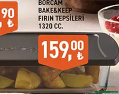 PAŞABAHÇE BORCAM BAKE&KEEP FIRIN TEPSİSİ 1320 CC PAŞABAHÇE BORCAM BAKE&KEEP FIRIN TEPSİSİ 1320 CC